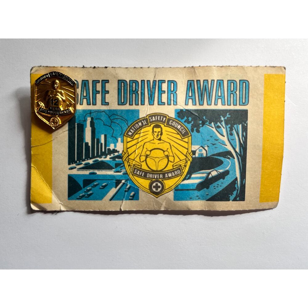 1985 US Postal Service National Safety Council Safe Driver Award Pin 12 Years